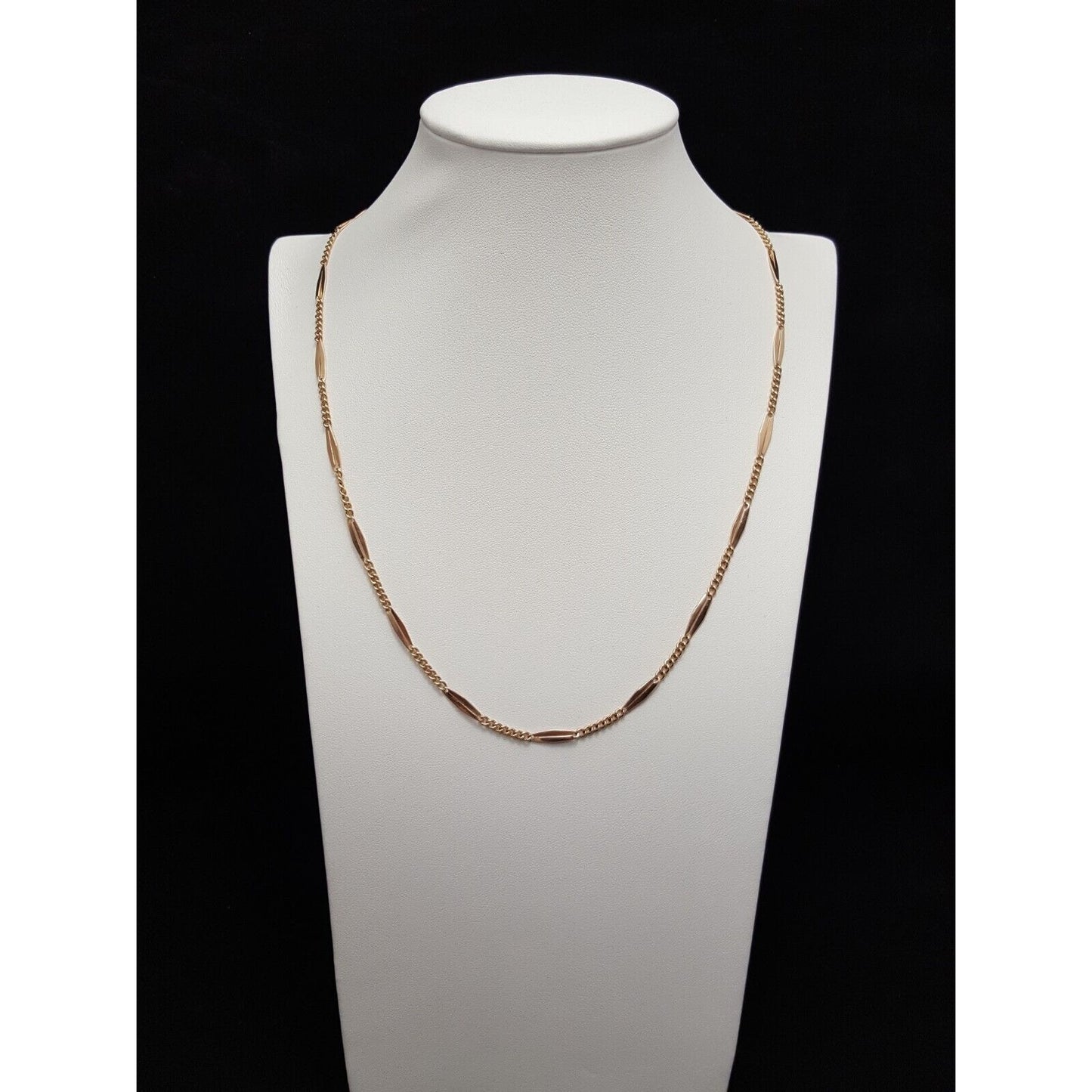 Vintage 14K Rose Gold Link Chain Necklace