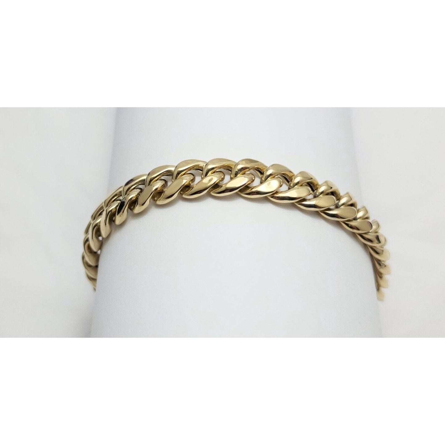 14K Yellow Gold Cuban Link Chain Bracelet