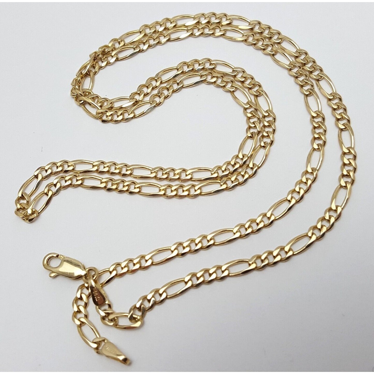 14K Yellow Gold Figaro Link Chain Necklace