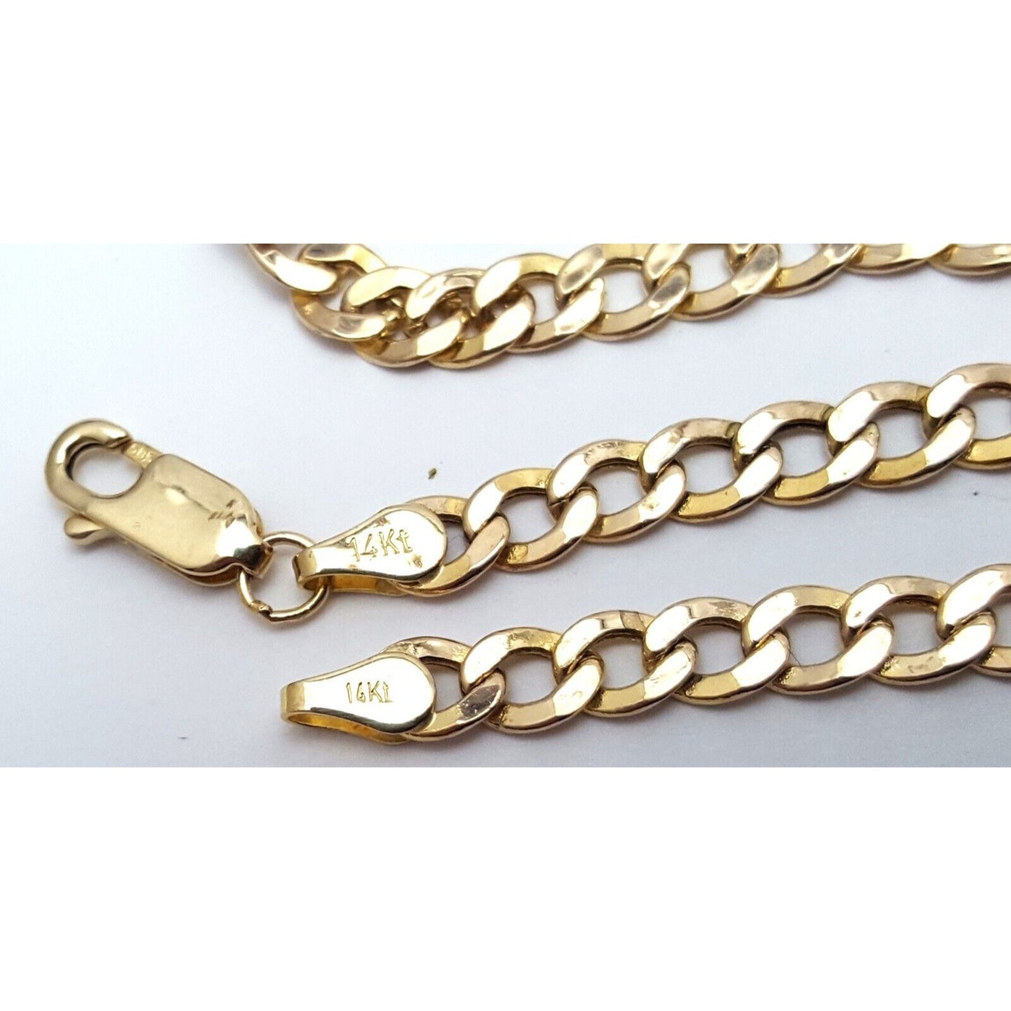 14K Yellow Gold Cuban Link Chain Necklace