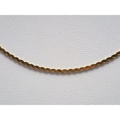 14K Yellow Gold Flat Link Chain Necklace