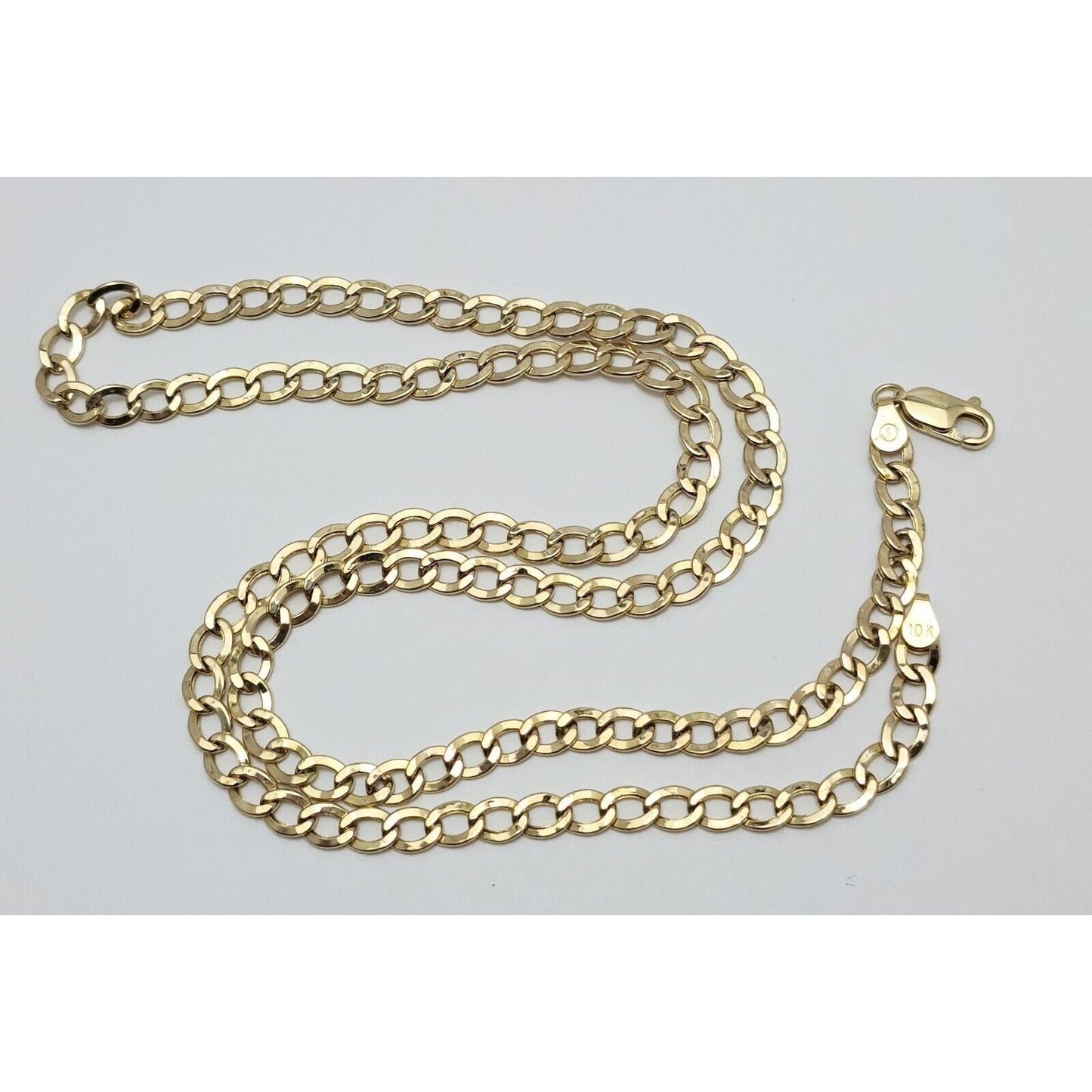 10K Yellow Gold Curb Link Chain Necklace