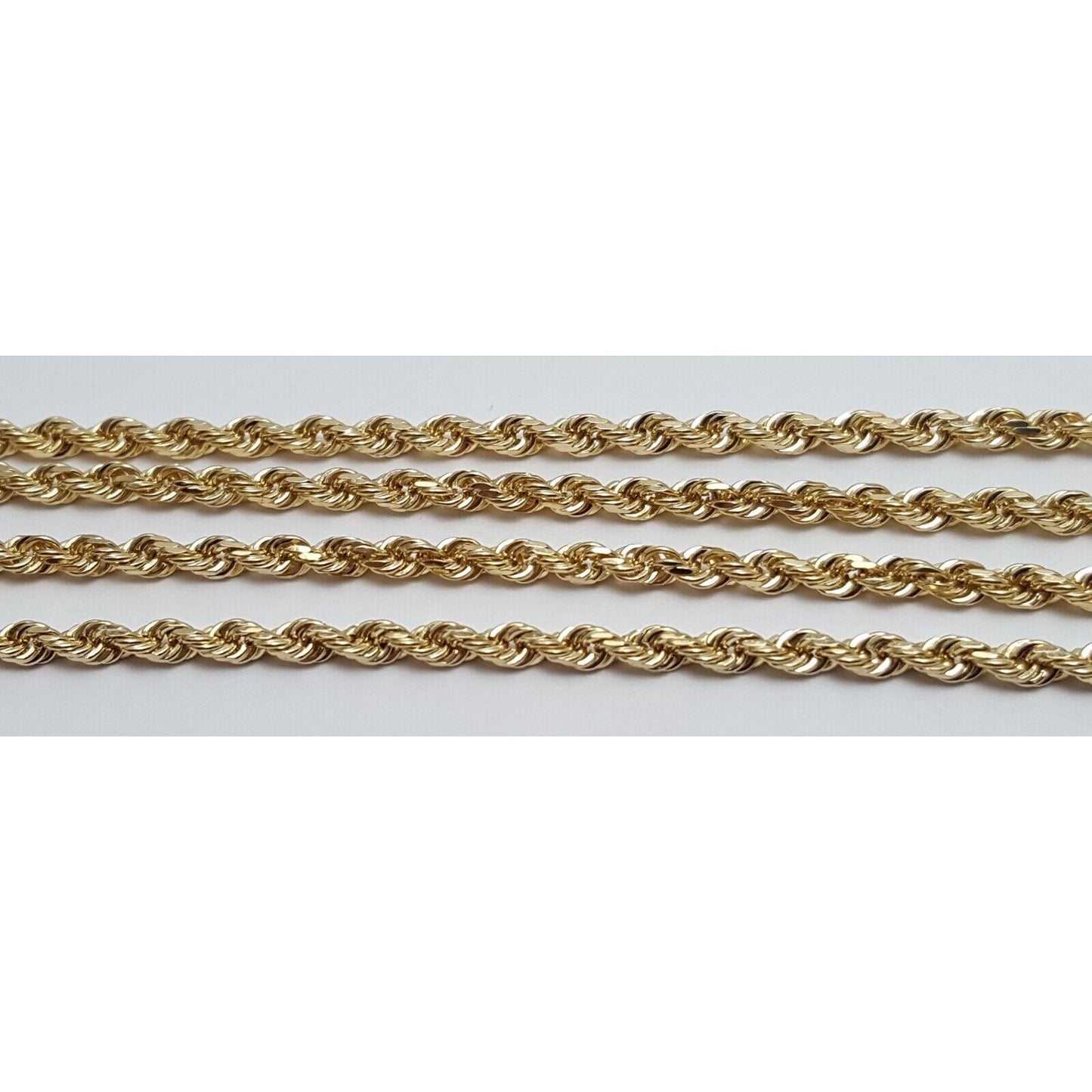 10K Yellow Gold Rope Chain Necklace