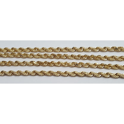 10K Yellow Gold Rope Chain Necklace