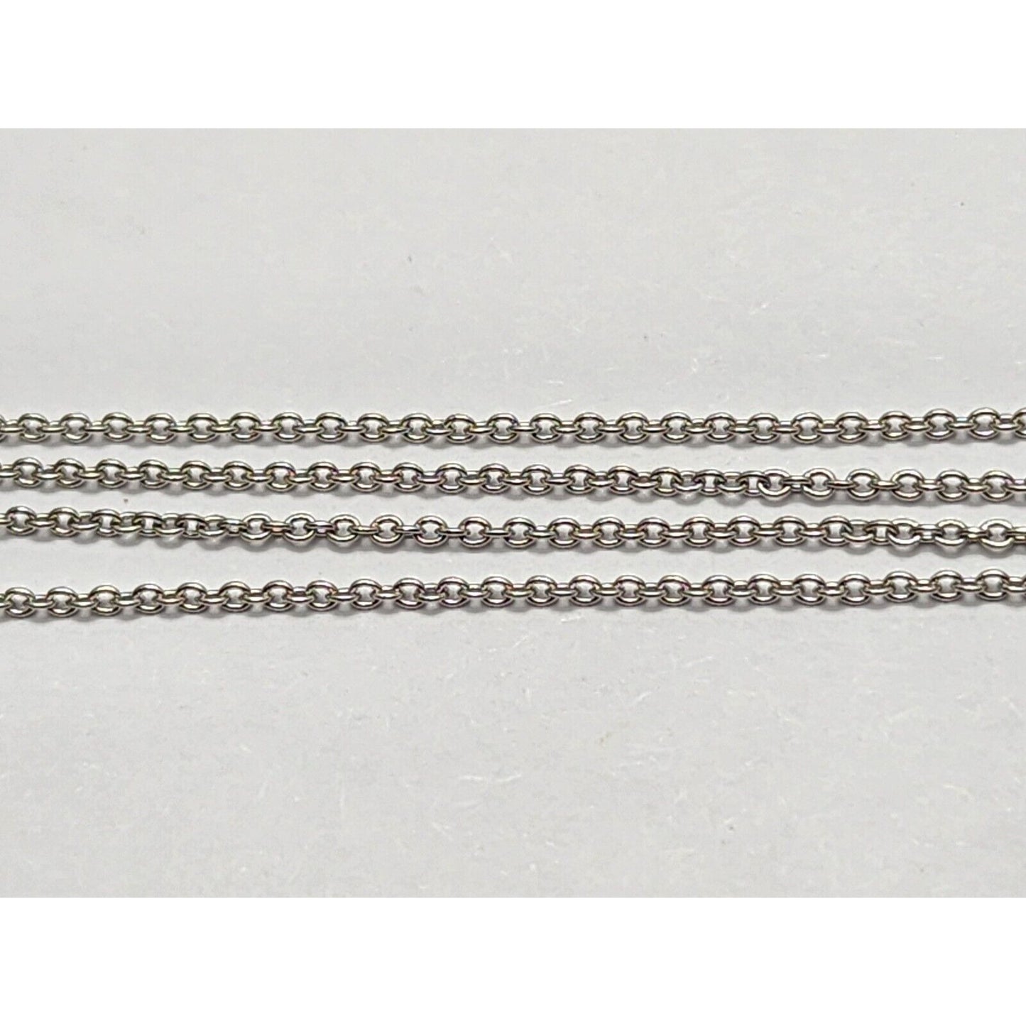 14K White Gold Choker Link Chain Necklace