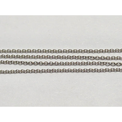 14K White Gold Choker Link Chain Necklace