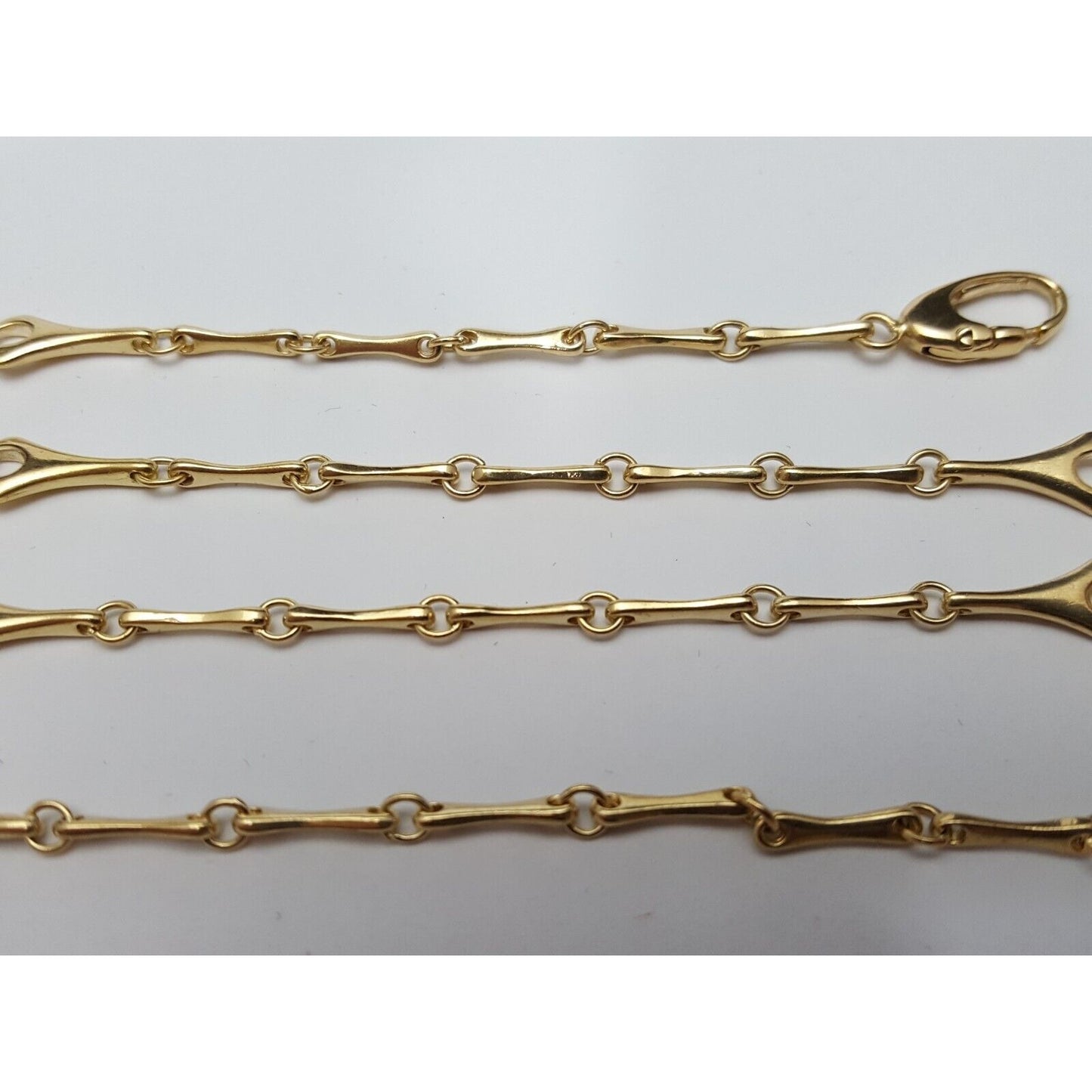 18K Yellow Gold Extra Long Link Chain Necklace