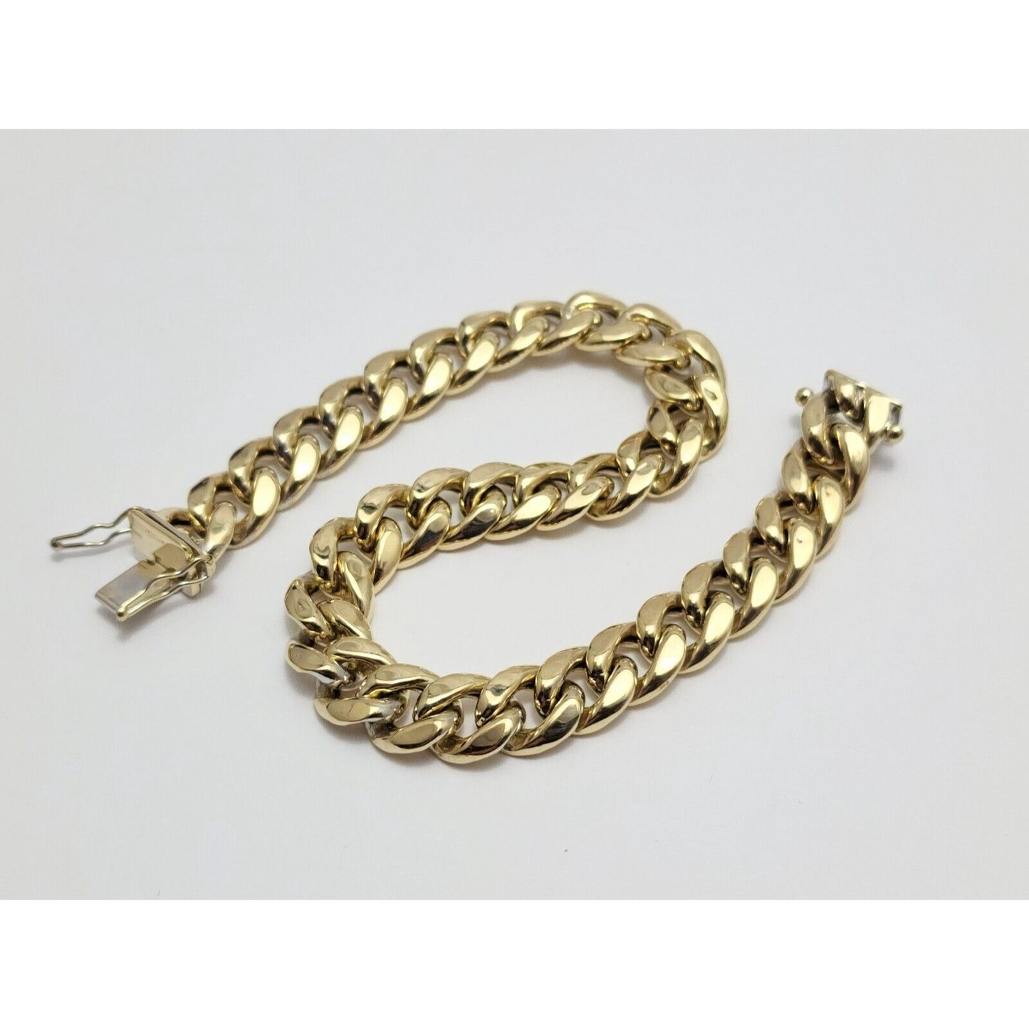 14K Yellow Gold Cuban Link Chain Bracelet