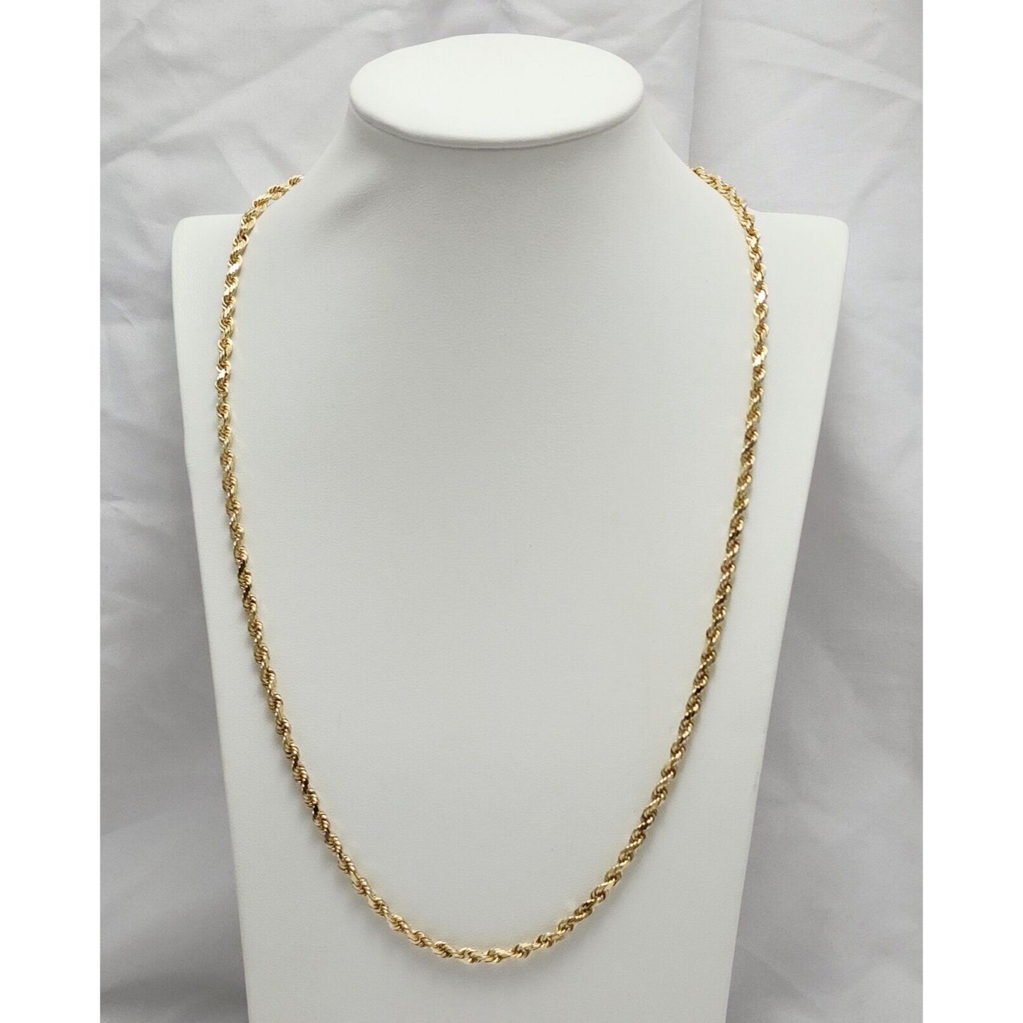 14K Yellow Gold Rope Chain Necklace