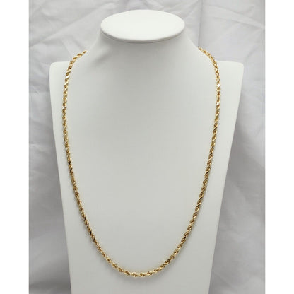 14K Yellow Gold Rope Chain Necklace