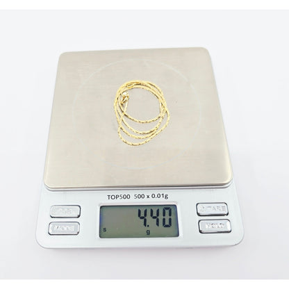 18K Yellow Gold Flat Triangle Cobra Link Chain Necklace