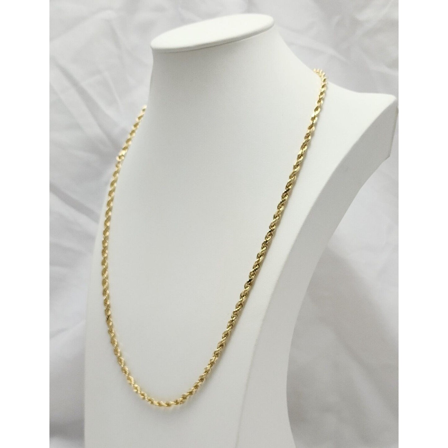 14K Yellow Gold Rope Chain Necklace