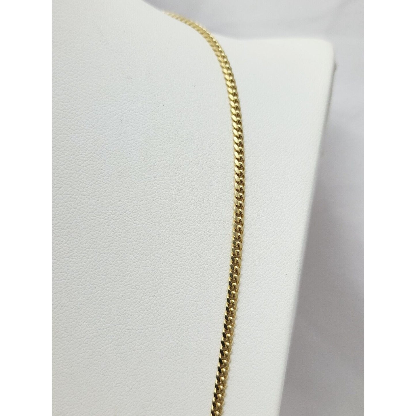 14K Yellow Gold Cuban Link Chain Necklace