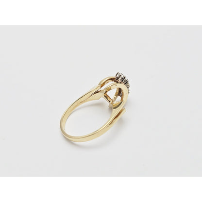 14K Yellow Gold 5 Round Diamond Ring