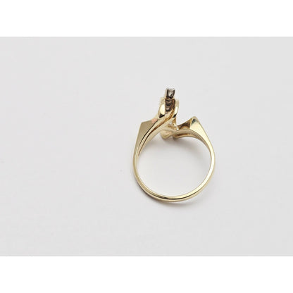 14K Yellow Gold 5 Round Diamond Ring