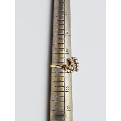 14K Yellow Gold 5 Round Diamond Ring