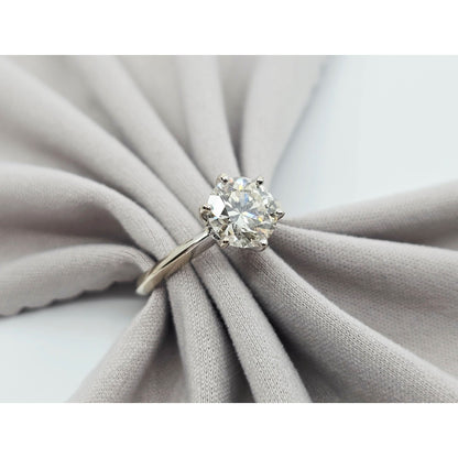 1.75ct Natural Round Cut Solitaire Diamond Engagement 14K White Gold Ring