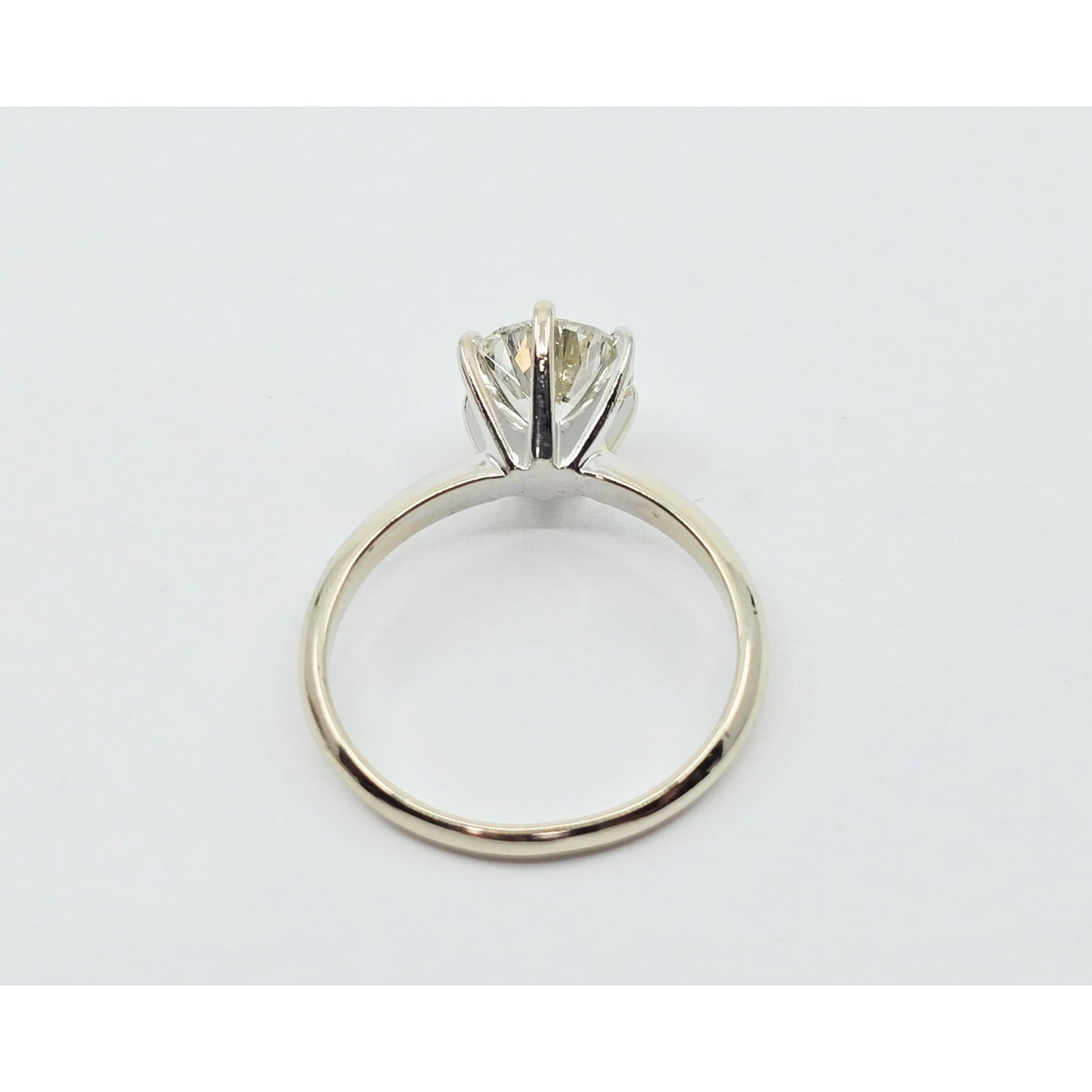 1.75ct Natural Round Cut Solitaire Diamond Engagement 14K White Gold Ring