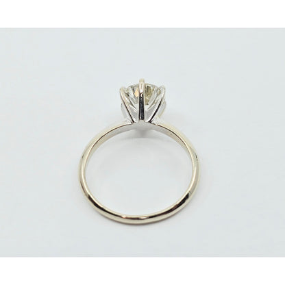 1.75ct Natural Round Cut Solitaire Diamond Engagement 14K White Gold Ring