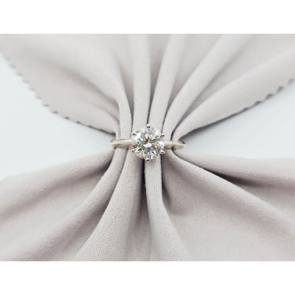 1.75ct Natural Round Cut Solitaire Diamond Engagement 14K White Gold Ring