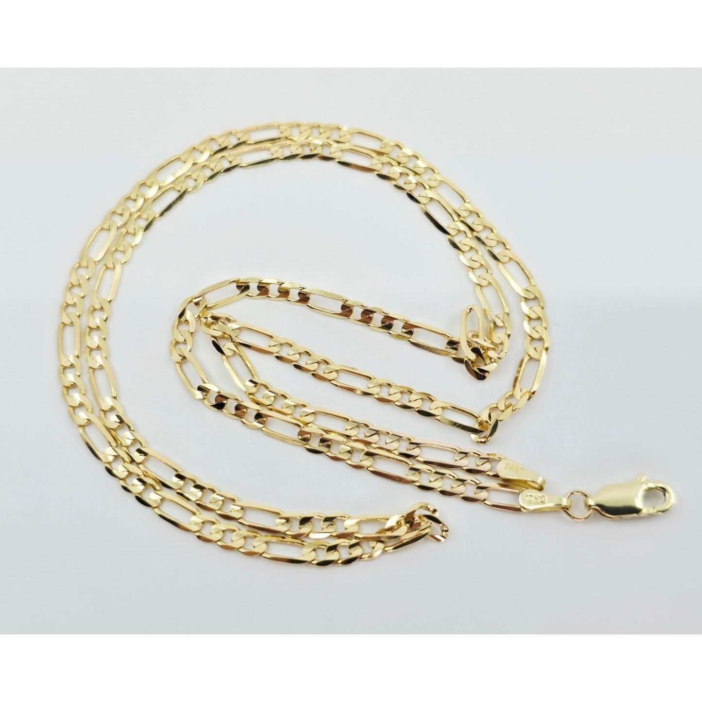 14K Yellow Gold Figaro Link Chain Necklace