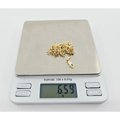 14K Yellow Gold Figaro Link Chain Necklace