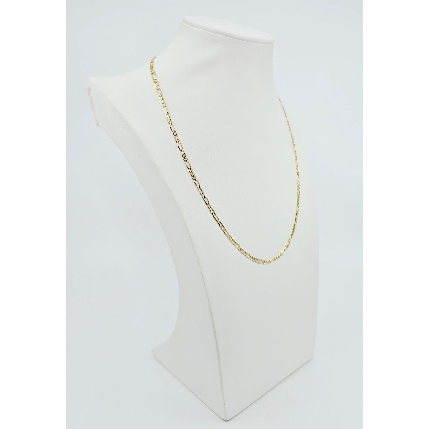14K Yellow Gold Figaro Link Chain Necklace