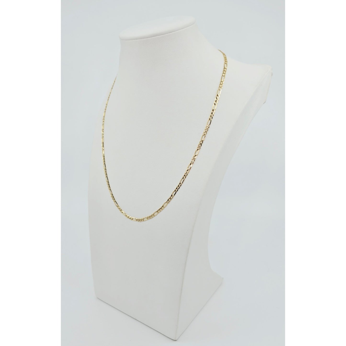 14K Yellow Gold Figaro Link Chain Necklace