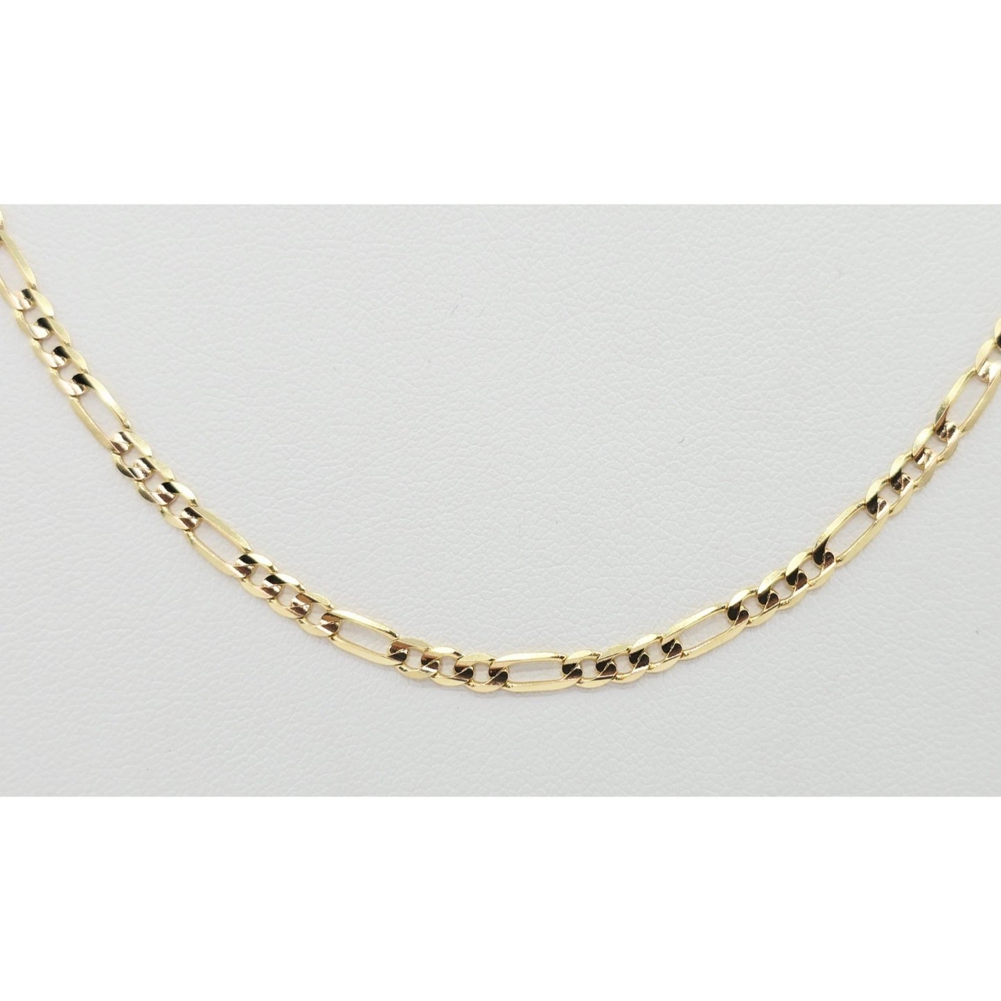 14K Yellow Gold Figaro Link Chain Necklace