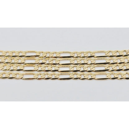 14K Yellow Gold Figaro Link Chain Necklace