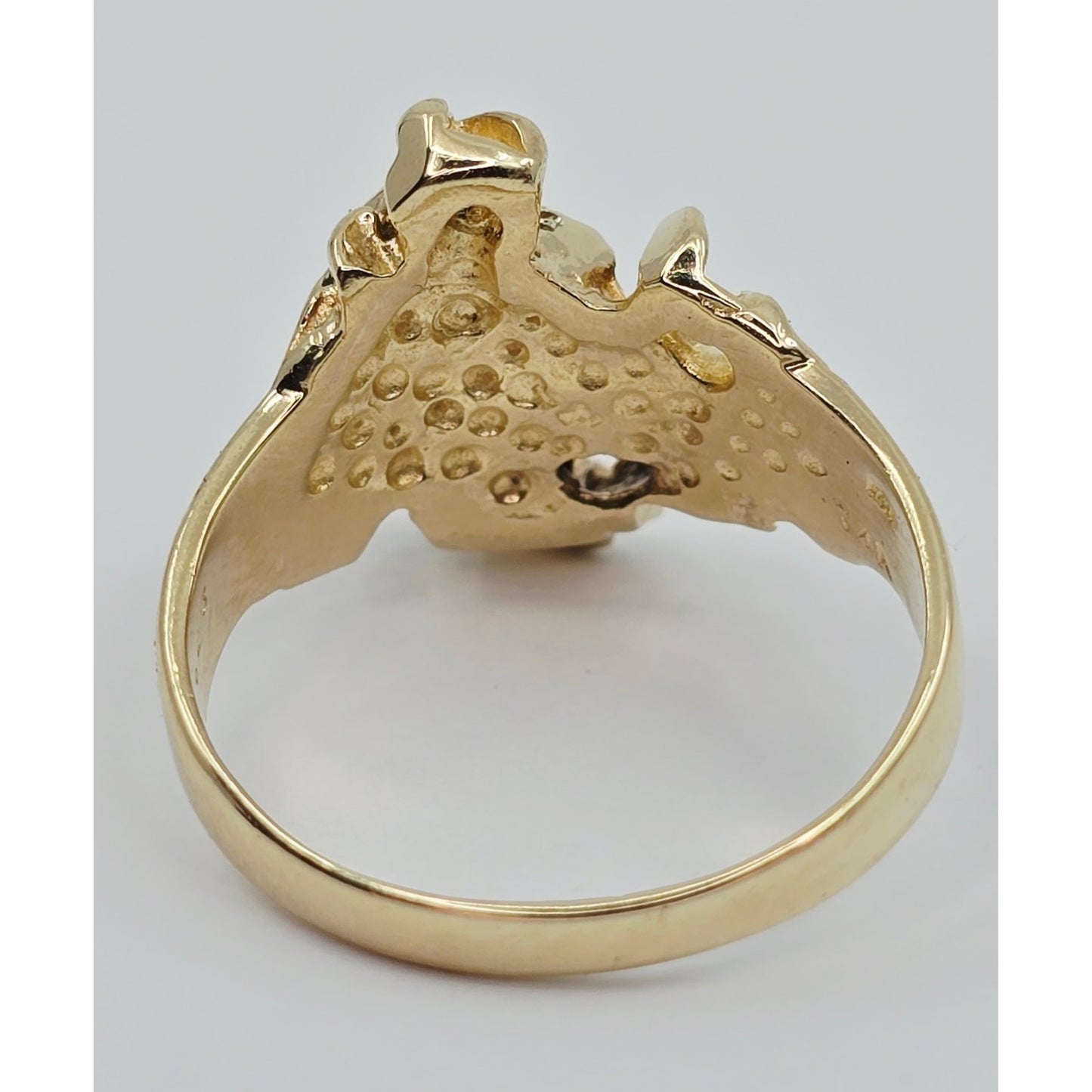 14K Yellow Gold Topaz, Aquamarine & Spinel Nugget Ring