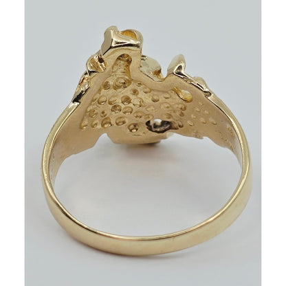 14K Yellow Gold Topaz, Aquamarine & Spinel Nugget Ring