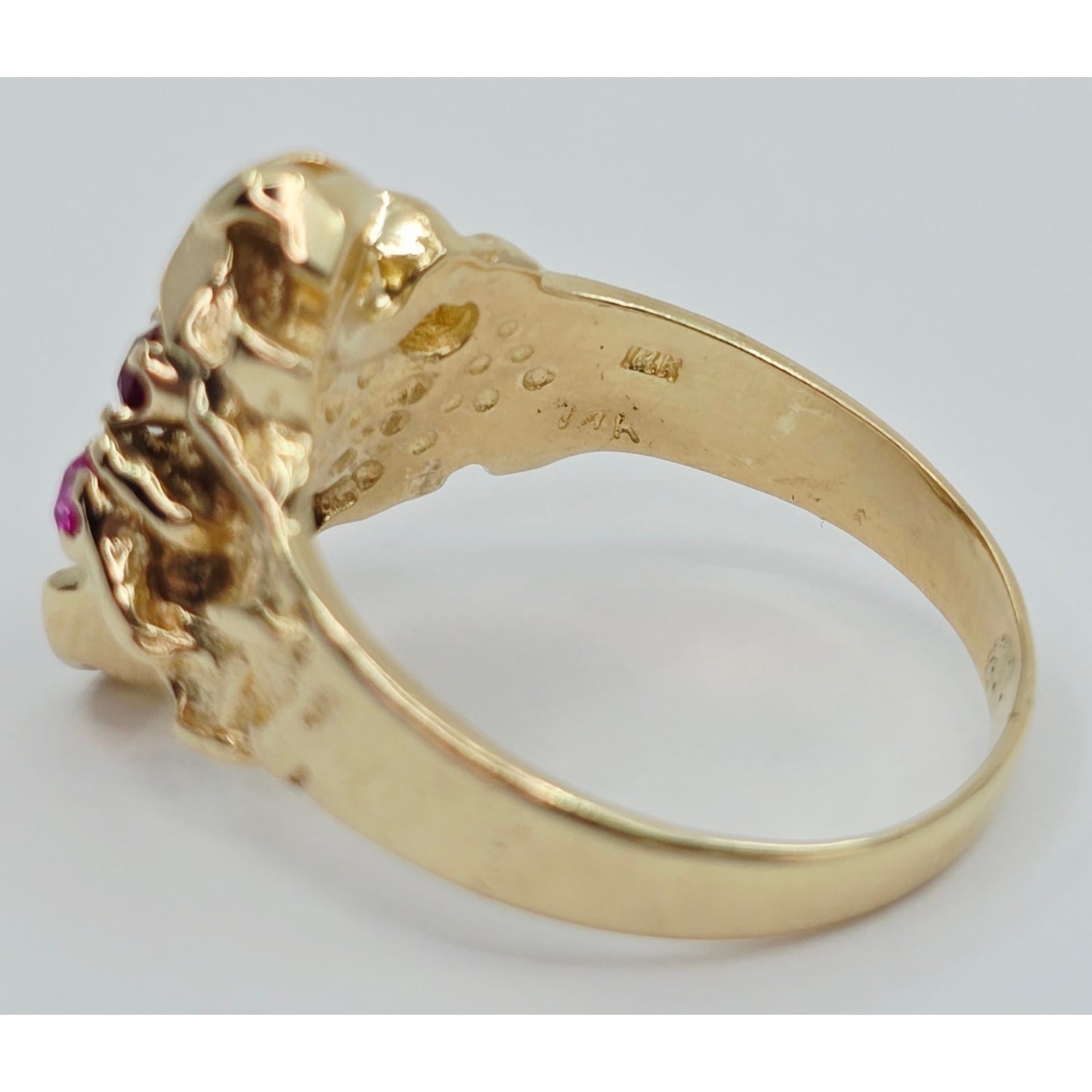 14K Yellow Gold Topaz, Aquamarine & Spinel Nugget Ring