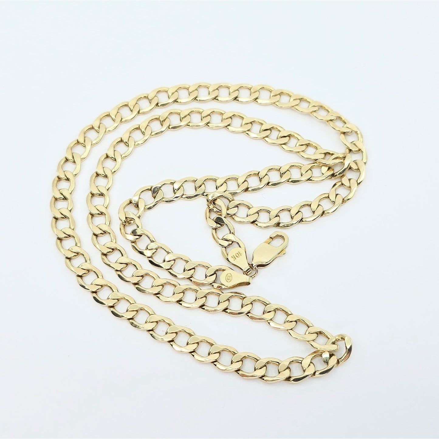10K Yellow Gold Cuban Link Chain Necklace