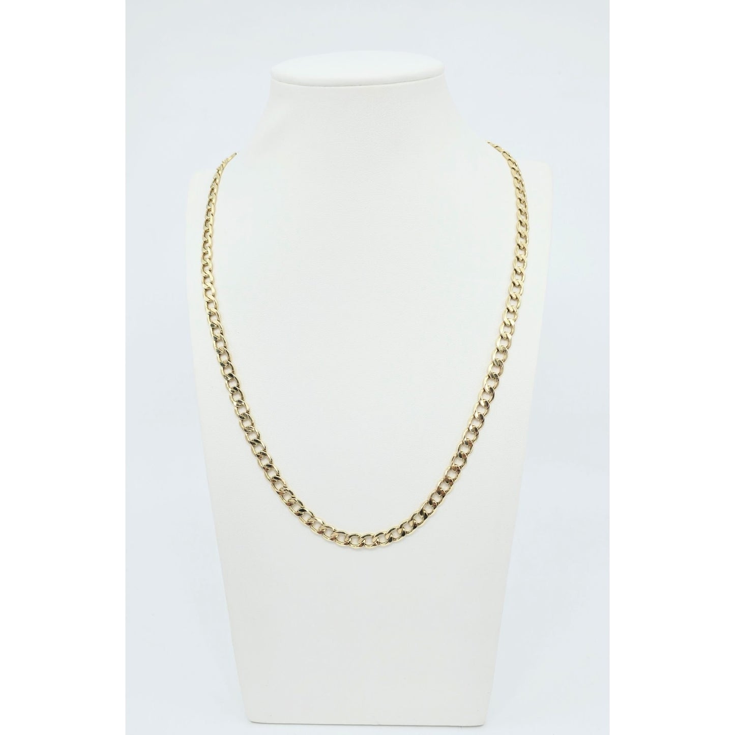 10K Yellow Gold Cuban Link Chain Necklace