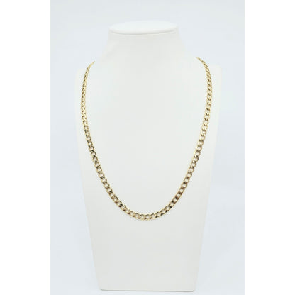 10K Yellow Gold Cuban Link Chain Necklace