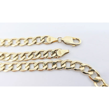 10K Yellow Gold Cuban Link Chain Necklace