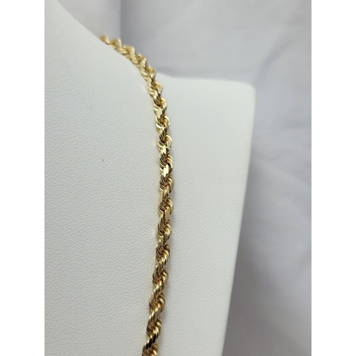 14K Yellow Gold Rope Chain Necklace