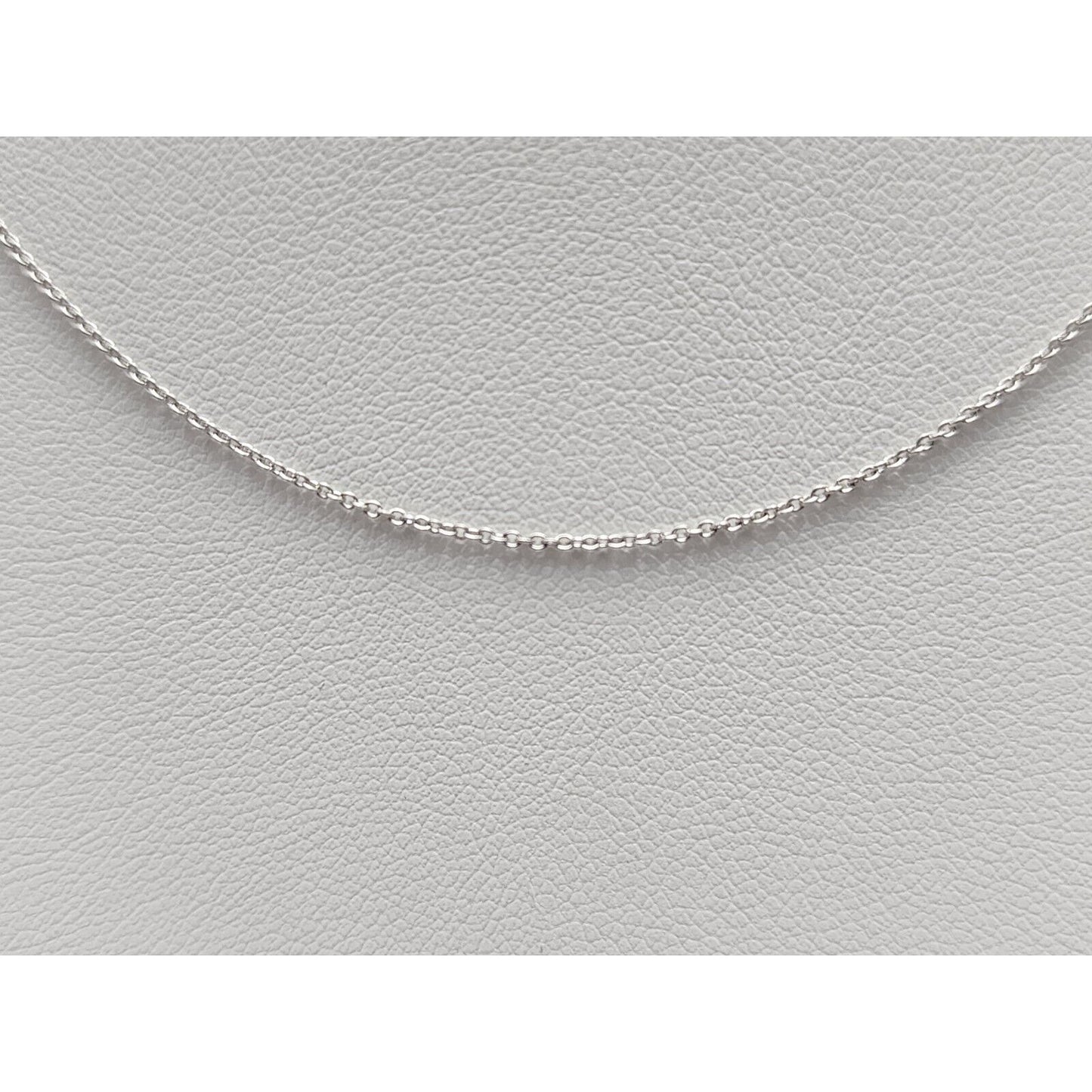 14K White Gold Choker Link Chain Necklace