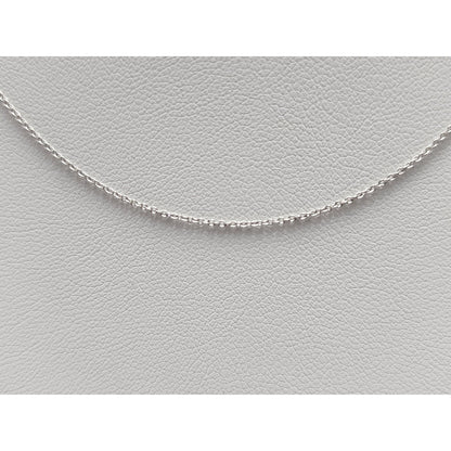 14K White Gold Choker Link Chain Necklace