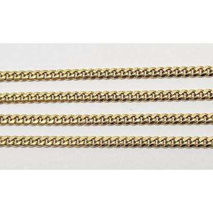 14K Yellow Gold Cuban Link Chain Necklace