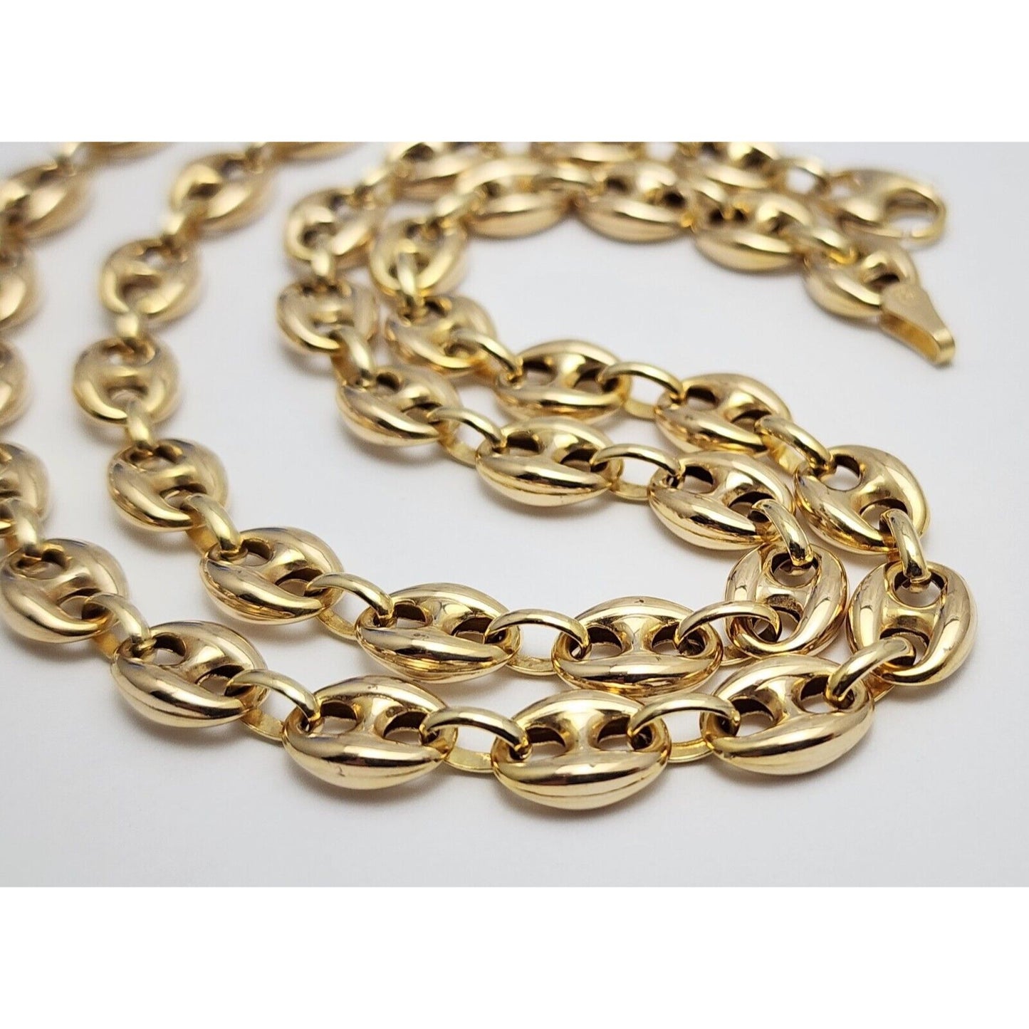 14K Yellow Gold Puffy Gucci Link Chain Necklace