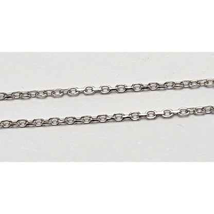 14K White Gold Diamond Link Chain Necklace