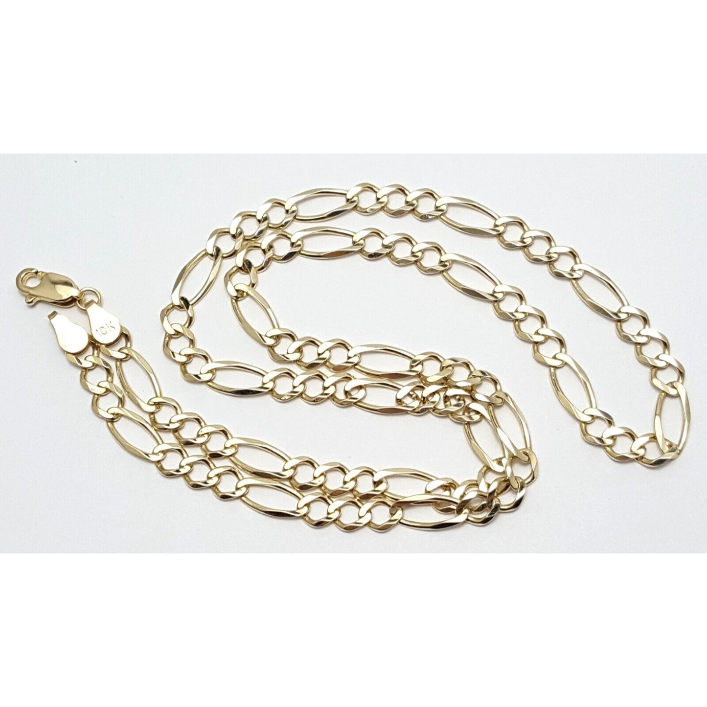 10K Yellow Gold Figaro Link Chain Necklace