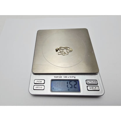 14K Yellow Gold Mother & Baby Heart Charm Pendant