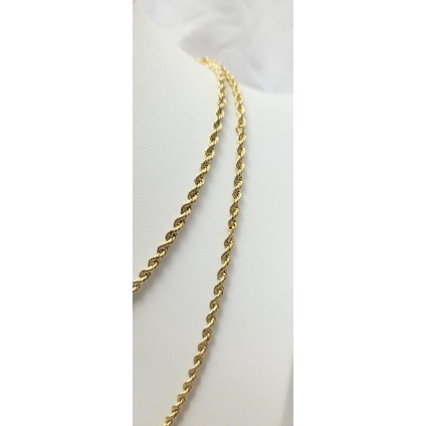 10K Yellow Gold Rope Chain Necklace