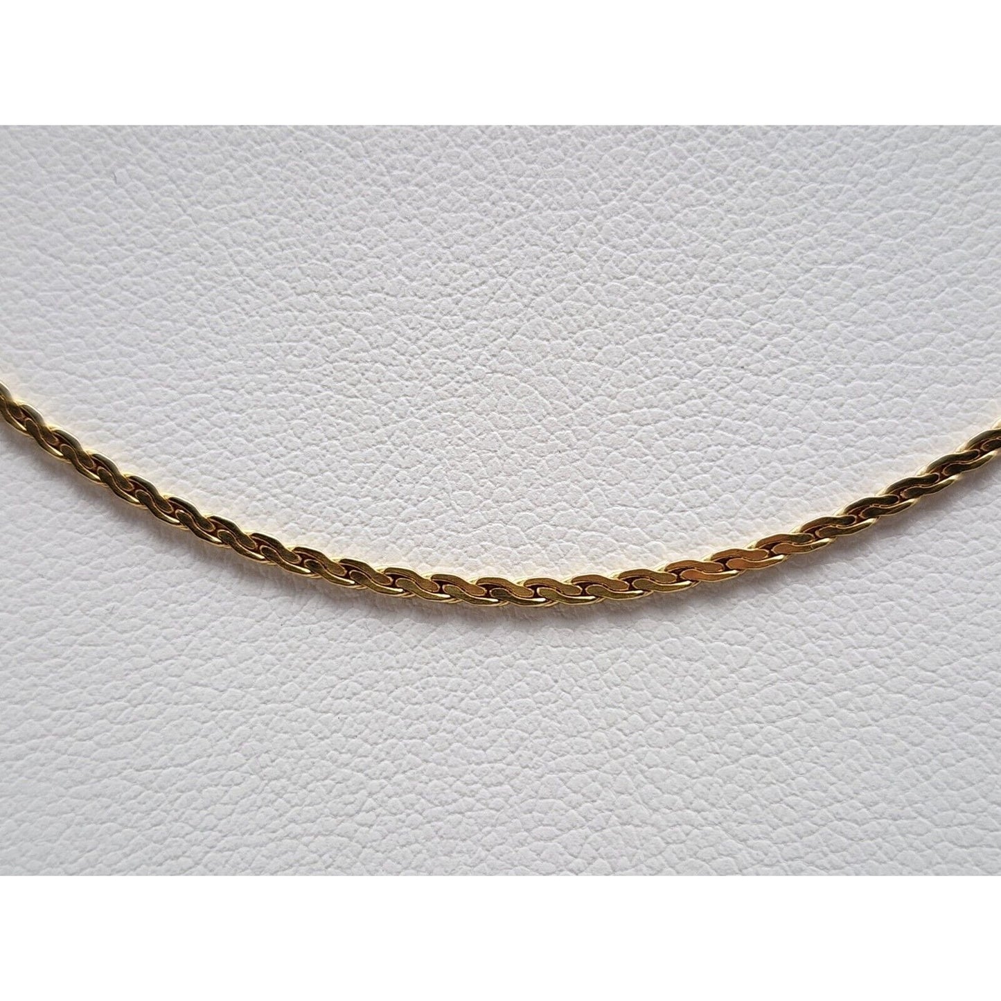 14K Yellow Gold Flat Link Chain Necklace