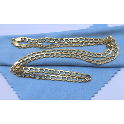 10K Yellow Gold Curb Link Chain Necklace