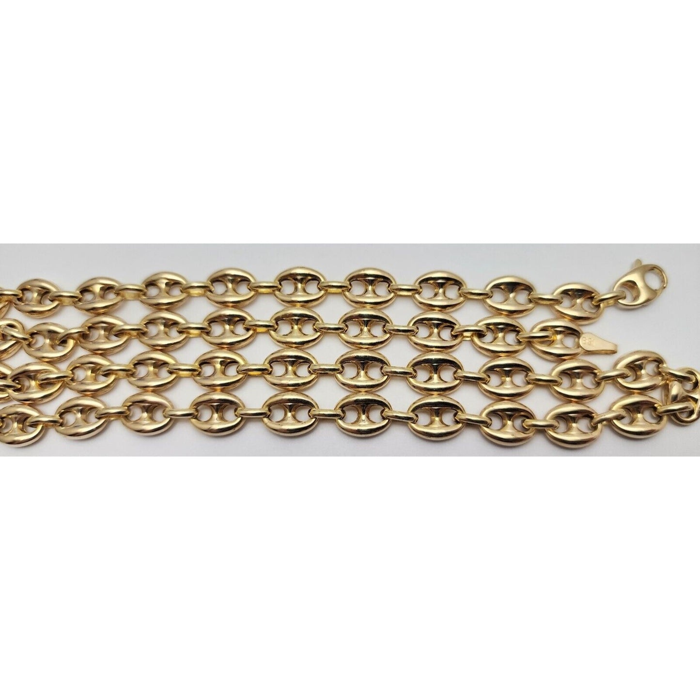 14K Yellow Gold Puffy Gucci Link Chain Necklace