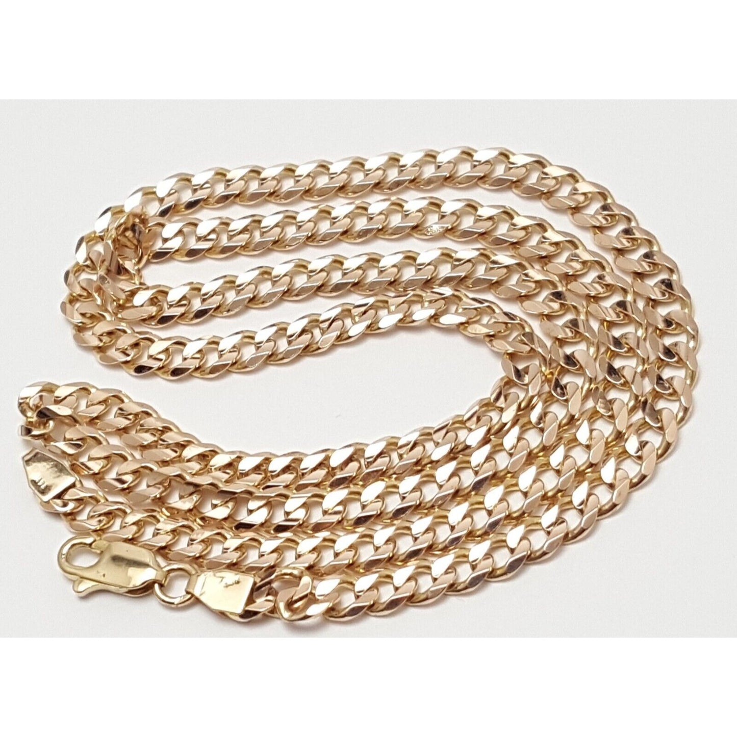 14K Rose Gold Cuban Link Chain Necklace